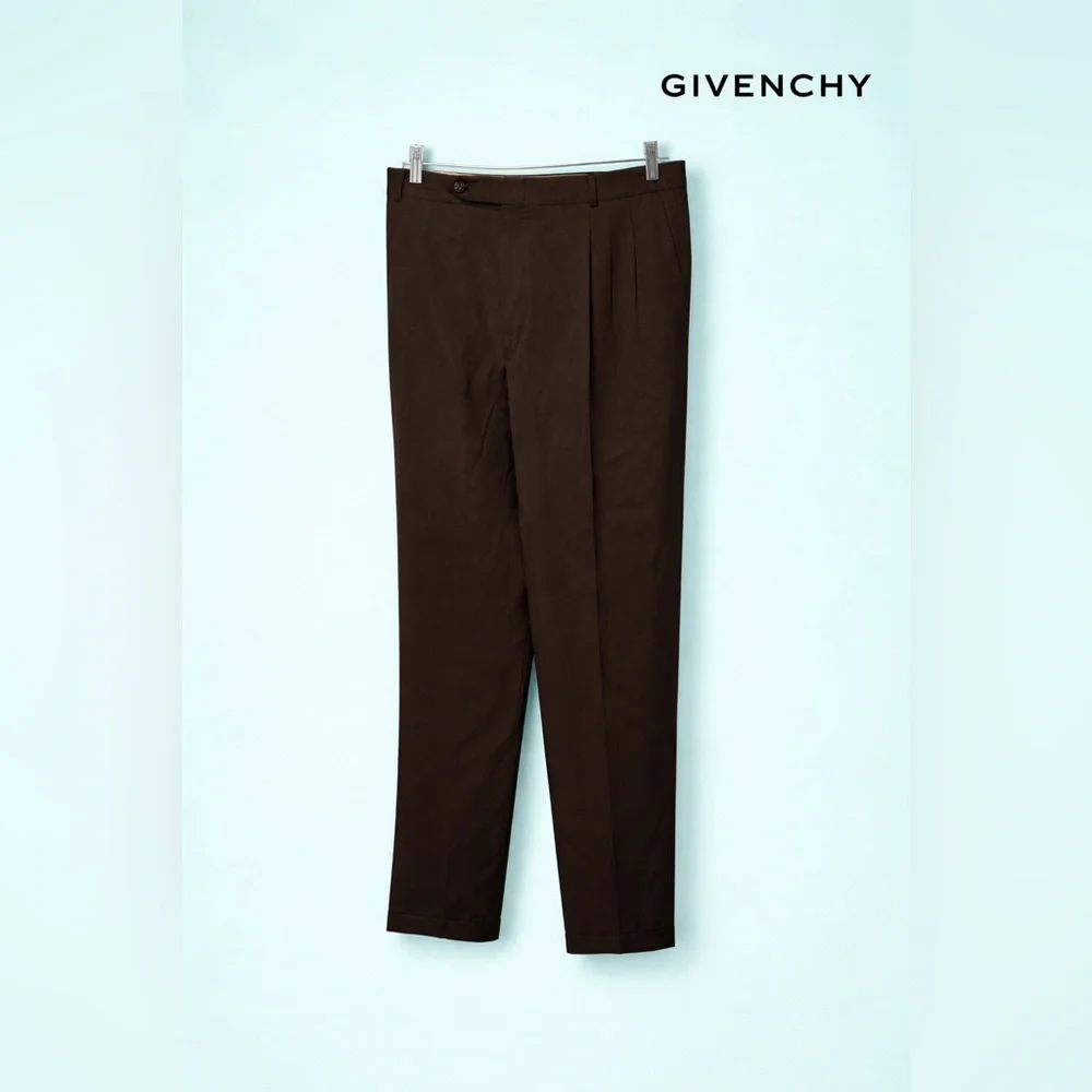 Vintage Givenchy Men's Dark Brown Dress‎ Pants